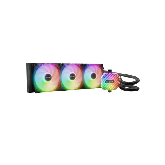 be quiet! Light Loop 360mm Black CPU liquid cooler for heavily overclocked systems, 3x Light Wings LX 120mm PWM high-speed ARGB fan, Stylish ARGB cooling block, extreme high cooling performance BW022