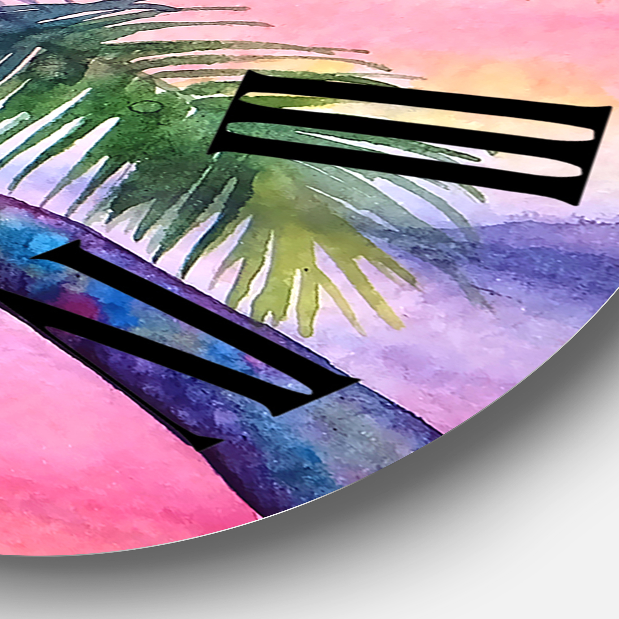 Designart 1 in Quartz Coastal Wall Clock