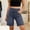 001Navy, variant on Womens Jean Shorts Bermuda Fashion Jeans Stretch Denim Pull on Elastic Waist Summer Denim Shorts Navy L