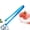 Blue, variant on Stainless Steel Long Handled Ice Tongs and Kitchen Tool for Efficient Food Handling and Eggshell Removal