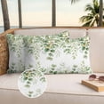 thumbnail image 3 of Spring Eucalyptus Leaves Outdoor Pillow Covers 20x12 Set of 2,Waterproof Patio Throw Pillowcase Protectors,Green Summer Botanical Lumbar Decorative Pillow Shams Cushion Covers for Seat Bed Couch Sofa, 3 of 8