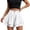 White, variant on Womens Layered Shorts High Waist Flare Short Casual Fashion Versatile Pleated Mini Short with Pockets Black 2XL