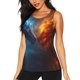 thumbnail image 1 of Fotbe Red And Blue Fire Dragon E Blusas Sin Mangas para Mujer – Estilo Casual, Corte Suelto, Slim-Fit, Cuello Redondo Deportivo, Tops de Verano para Gimnasio y Yoga-Small, 1 of 7
