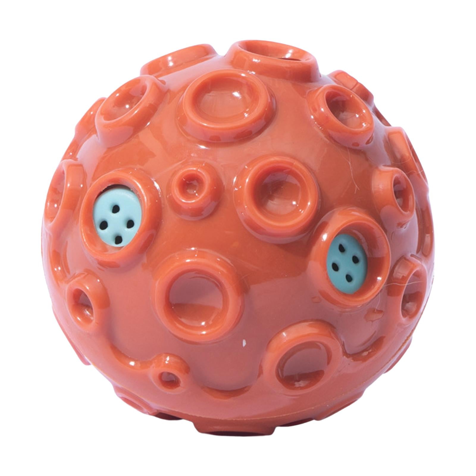 Bvdfgk Aggressive Chew Dog Toy Ball, Interactive Dog Ball with Squeaking Sound, Durable Red