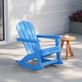 thumbnail image 3 of (2 pack) WestinTrends Malibu Outdoor Patio Porch Rocking Adirondack Chair, Pacific Blue, 3 of 13