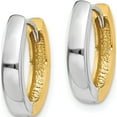 thumbnail image 2 of Jewelry by Sweet Pea 10K Two-tone Two-tone Hinged Hoop Earrings, 2 of 5