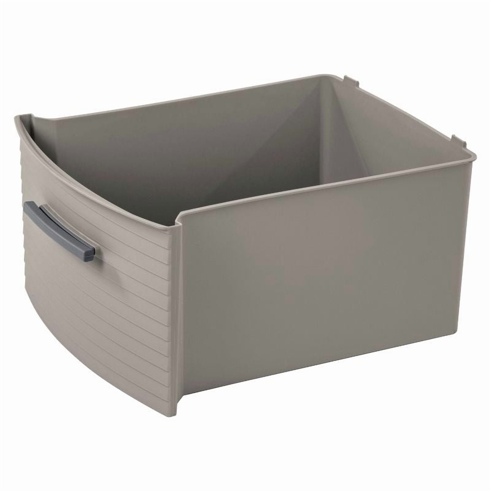 3 Drawer Medium Tower Dark Gray : Plastic Storage Drawers, Portable Universal Storage, No Assembly Required