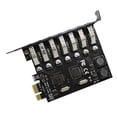 thumbnail image 2 of ruzhgo PCIE PCI-E 1 to USB 3.0 Controller Expansion Card 7 Ports Converter Computer Desktop Power Connector Adapter Adaptor Type 2 Type 2, 2 of 6