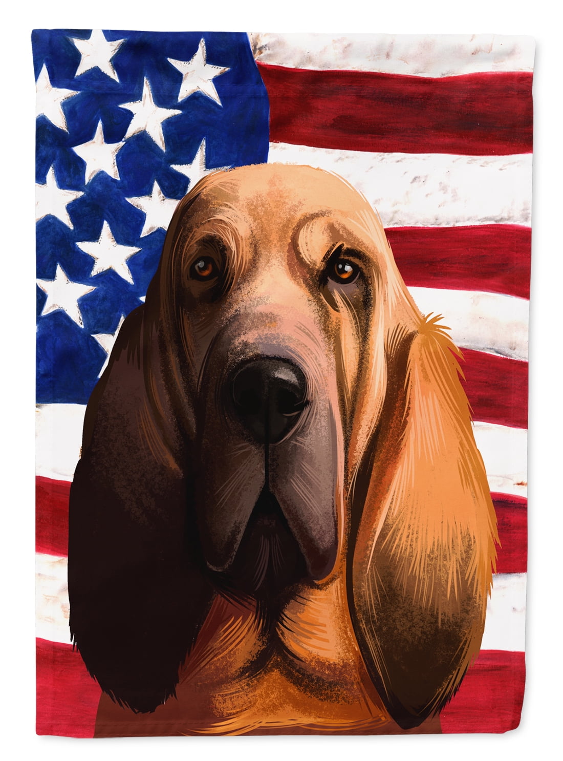 Bloodhound Dog American Flag Garden Flag - Walmart.com - Walmart.com