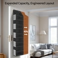 thumbnail image 4 of LazySpin Over the Door Organizer 5 Tiers, Extra Large Behind Door Storage of 10 Compartments, Over the Door Storage, Door Hanging Organizer for Closet, Diaper Organizer, Toy Storage, Black, 4 of 9