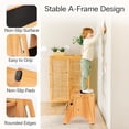 thumbnail image 5 of 2 Step Wooden Step Stool, Adjustable Height Step Stools for Kids and Adults, Toddler Potty Training Stool with Handles, 300 lbs Capacity for Bathroom Sink, Kitchen, Bedroom, 5 of 5