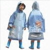 Hooded Transparent Raincoat Girl Boys Cartoon Rain Coat Hooded Outdoors Clear Waterproof Kids Toddler Children's Rainwear Protective Covers,Sky Blue,6-8 Years