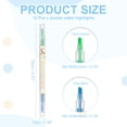 thumbnail image 2 of Uxcell Highlighter Pen, 12 Pack Double Ended Highlighter Broad Tips Marker Pens Studying Supplies for Office Home Daily Use, Blue/Green, 2 of 6