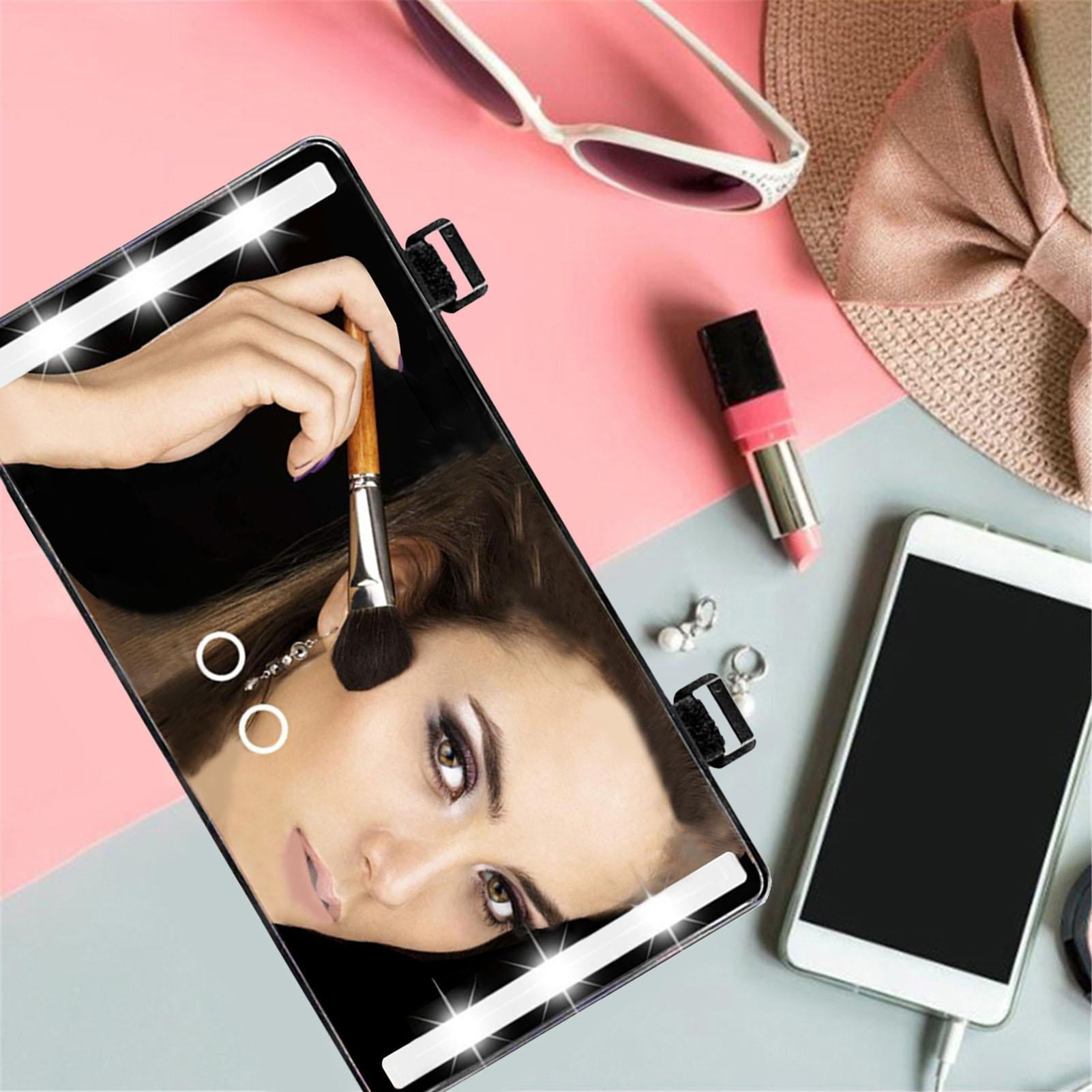 Car Makeup Mirror 3 Colors 22 LED Lighting Rearview Mirror Walmart Canada