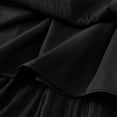 thumbnail image 3 of HGIEYS Women's High Elastic Waist Velvet Midi Long Pleated Swing Ruffled Skirt, 3 of 4