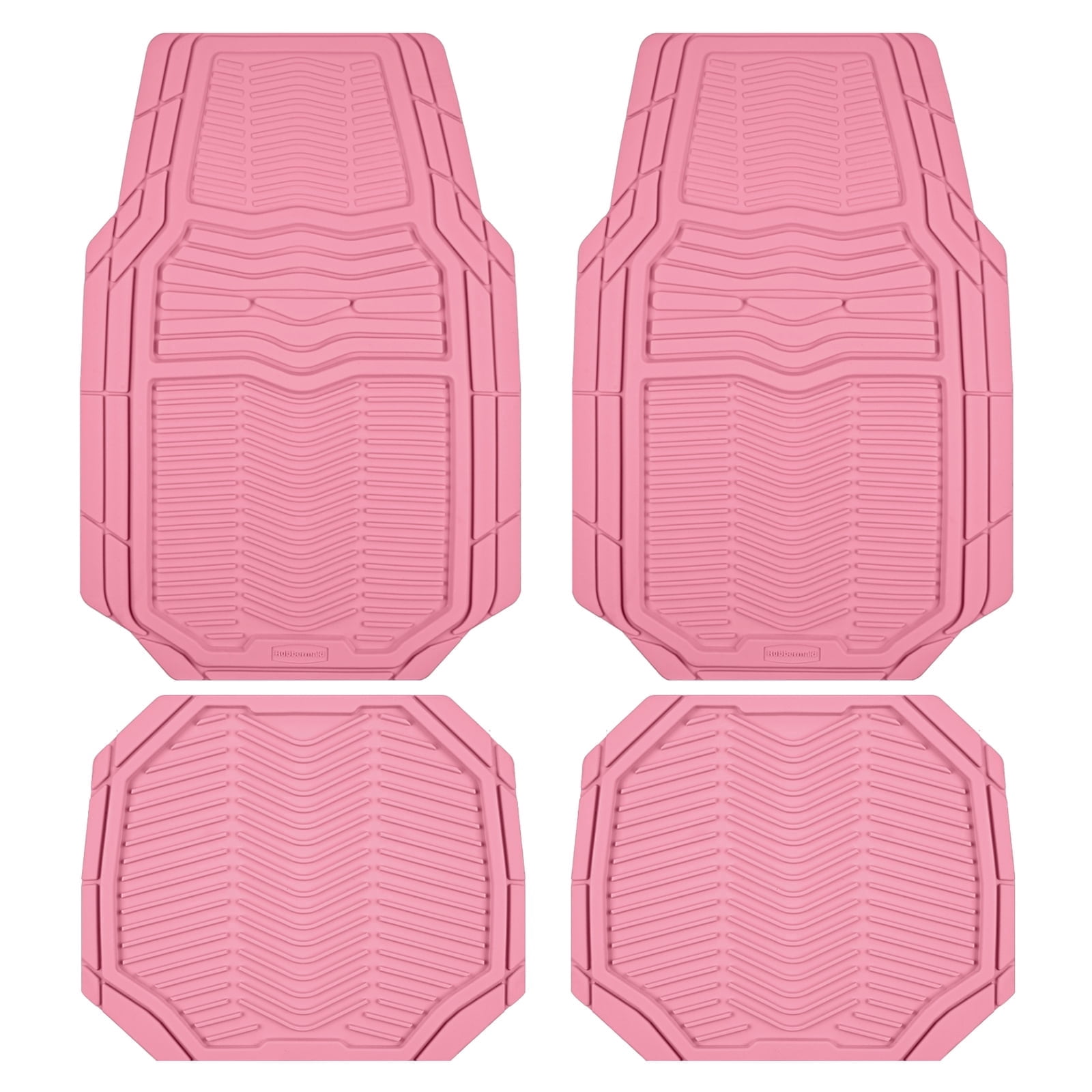 Rubbermaid Car Floor Mats,Heavy Rubber Car  Mats Set, Non-Slip,  Easy to Clean, Universal Fit for Cars, Trucks & SUVs,  Pink