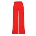 thumbnail image 4 of cfhntfmh Dress Pants for Women Elegant High Waist Formal Pants Business Casual Loose Suit Bootcut Long Pants, 4 of 7