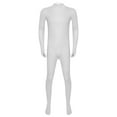 thumbnail image 3 of Haitryli Men's One Piece Unitard with Full Finger Glovers Stand Collar Full Body Suits Costume White 180, 3 of 5