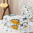 thumbnail image 5 of Erosebridal Cartoon Dino Rainbow Zipper Full Size Comforter Sets with Fitted Sheet and 2 Pillowcases,Dinosaur Butterfly Floral Zipper Bedding Set For Boys,Polkadot Reversible,4-Piece, 5 of 7