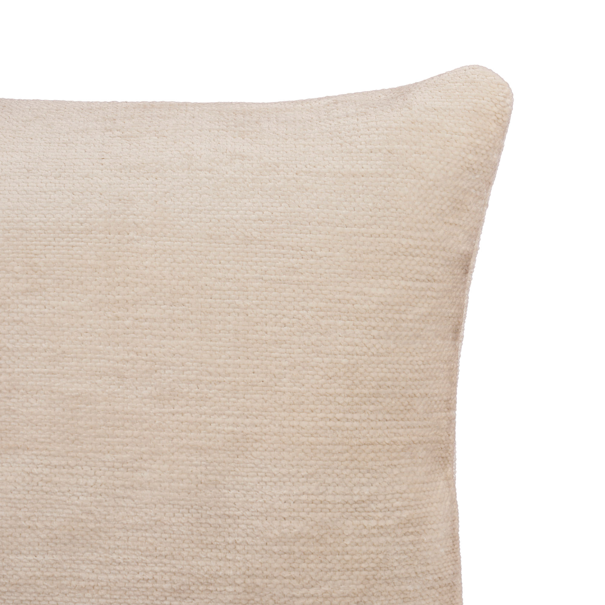Lr Home Ivory Yakar Transitional Solid Chenille 20" x 20" Indoor Throw PIllow