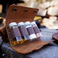 thumbnail image 5 of Caja de condimentos de piel de vaca portátil para acampar al aire libre, juego de botellas para barbacoa, picnic y barbacoa, 5 of 5