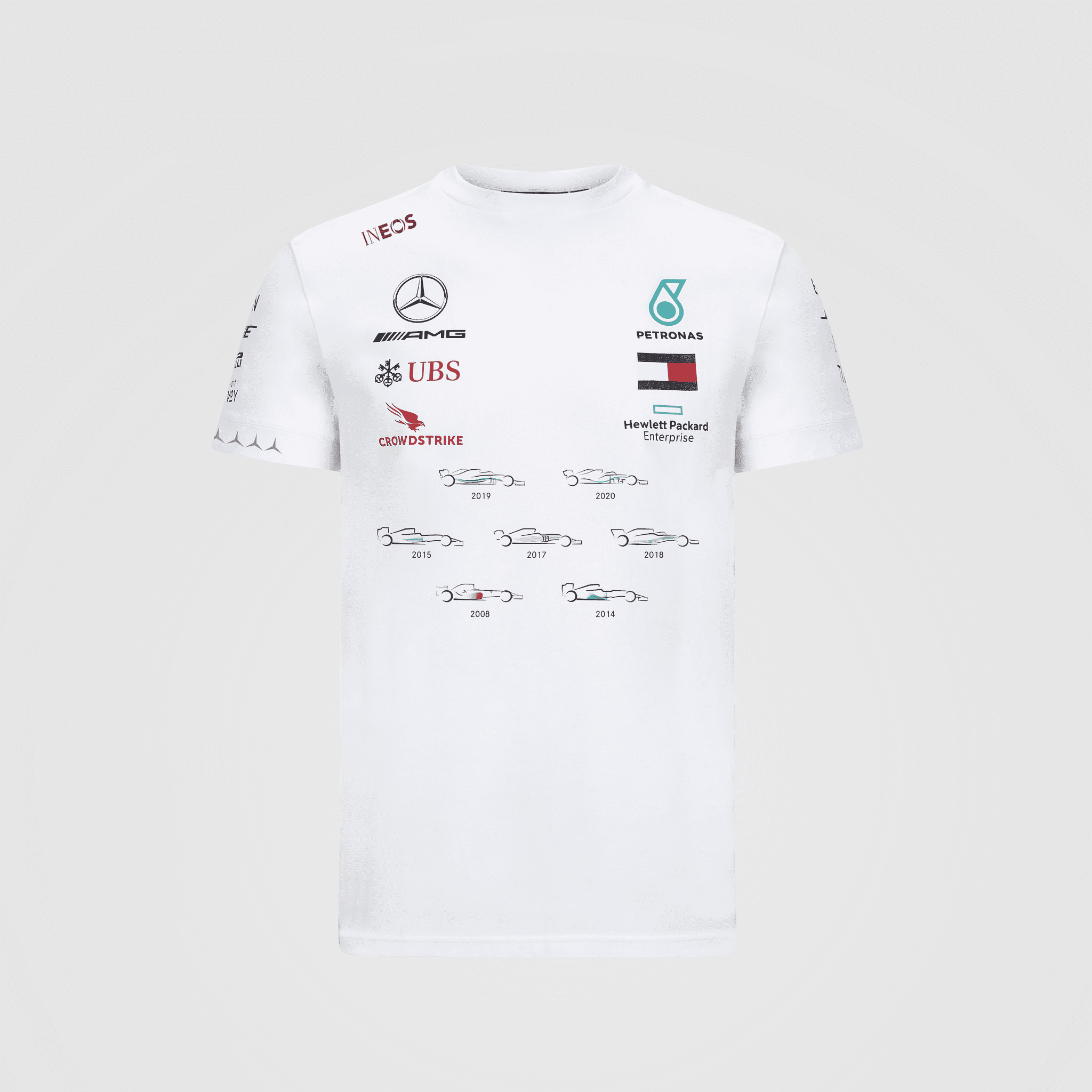 Mercedes-AMG Petronas Motorsport 2019 F1 Lewis Hamilton Graphic T-Shirt White 