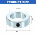 thumbnail image 2 of Uxcell 2pack Set Screw Collars 1-17/8" Bore Zinc Plated Steel Shaft Collars, 3" OD, 7/8" Width Axle Collar Clamp for Linear Rod Shaft Guide, 2 of 6