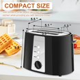 thumbnail image 3 of SEEDEEM Toaster 2 Slice, Extra Wide Slot Toaster, 6 Shade Settings, Bread Toaster with Cancel, Defrost, Reheat Function, Extra Wide Slots for Waffle or Bagel, Removable Crumb Tray, 750W, Classic Black, 3 of 7