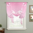 thumbnail image 2 of Valentine's Day Balloon Curtains for Bedroom/Front Door/Bathroom, Pink Bowknot Ribbon Modern Mother's Day Tie Up Curtains 63 Inch Length Light Filtering Kitchen Curtains Shades for Windows 46"x63", 2 of 8