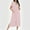 Pink, variant on Women Zip Up Nightgown Short Sleeve Sleepwear Long Lounge Dress with Pockets Soft Cotton Loungewear Pajamas