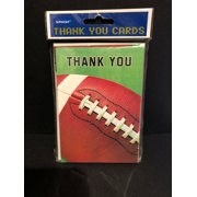 Football Thank You Notes Blank Inside  8 count with Envelopes NEW
