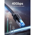 thumbnail image 2 of Cable Ethernet Cat 8 de 4,5 m, plano, de alta velocidad, 40 Gbps, 2000 MHz, cable de red trenzado de calibre 26 AWG, RJ45, 2 of 4