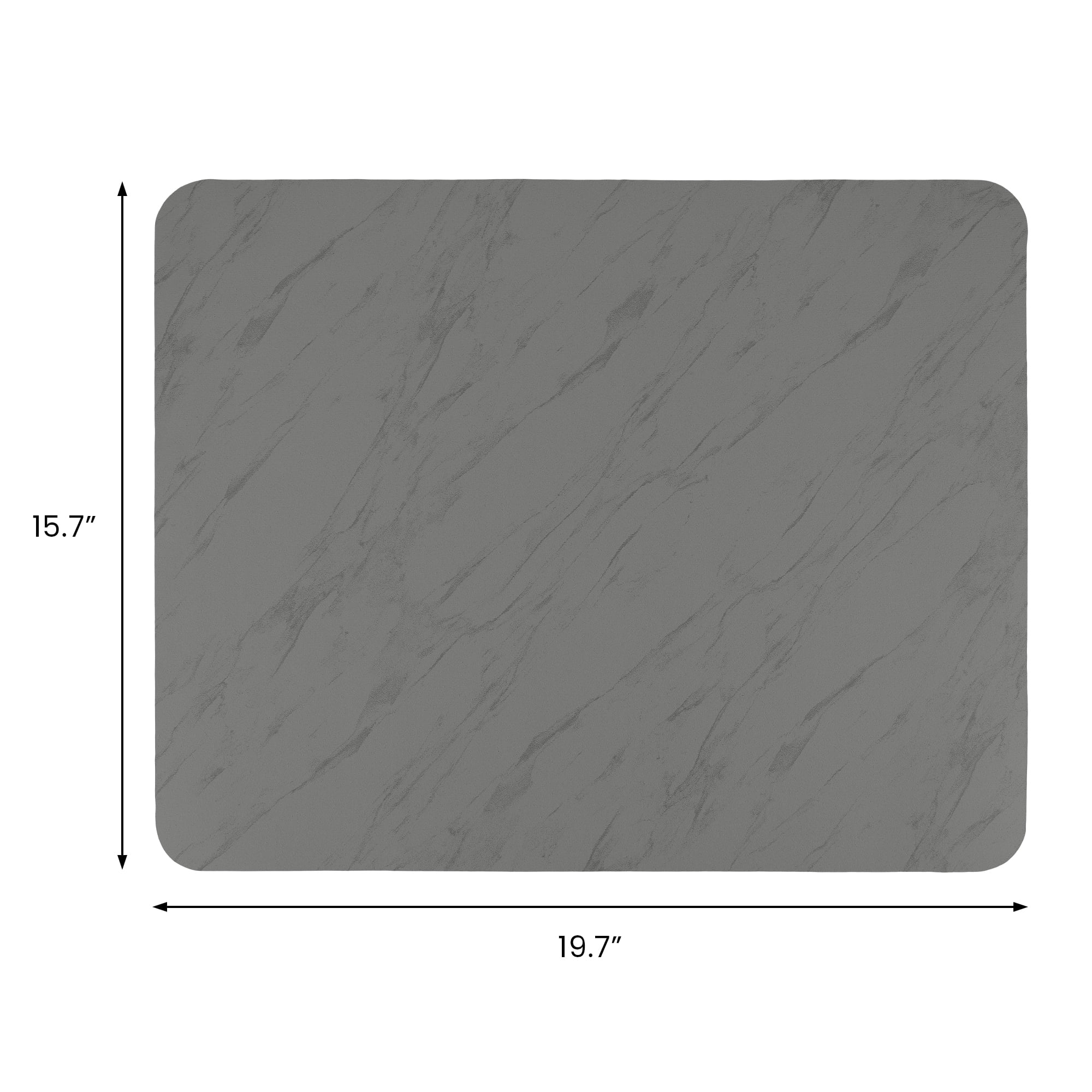 Unique Bargains Diatomaceous Stone Dish Drying Mat Dish Drying Mats Black 19.7*15.7 inch