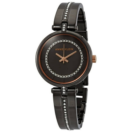 Anne Klein Crystal Gunmental Dial Ladies Watch AK/3249GYRT