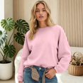 thumbnail image 2 of LIIPEE Womens Casual Solid Color Sweatshirts Autumn Cozy Long Sleeve Crew Neck Sweatshirt S-XXXL, 2 of 4