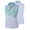 Fairest Jade/White, variant on Monterey Club Women's Blossom Print Contrast Sleeveless Golf Polo Shirt #2383
