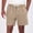 Khaki#01, variant on Men's Summer Cotton Linen Shorts Vintage Loose Fits Drawstring Short Mens Casual Solid Elastic Waist Lightweight Breathable Short Pant
