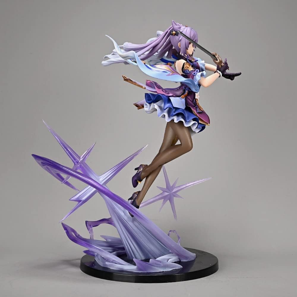 Keqing Figures, Seven Stars of Liyue Keqing Figure Statue 26cm/10.2inch Cosplay PVC Anime Model Game Character Figurine Collection Decoration Gift