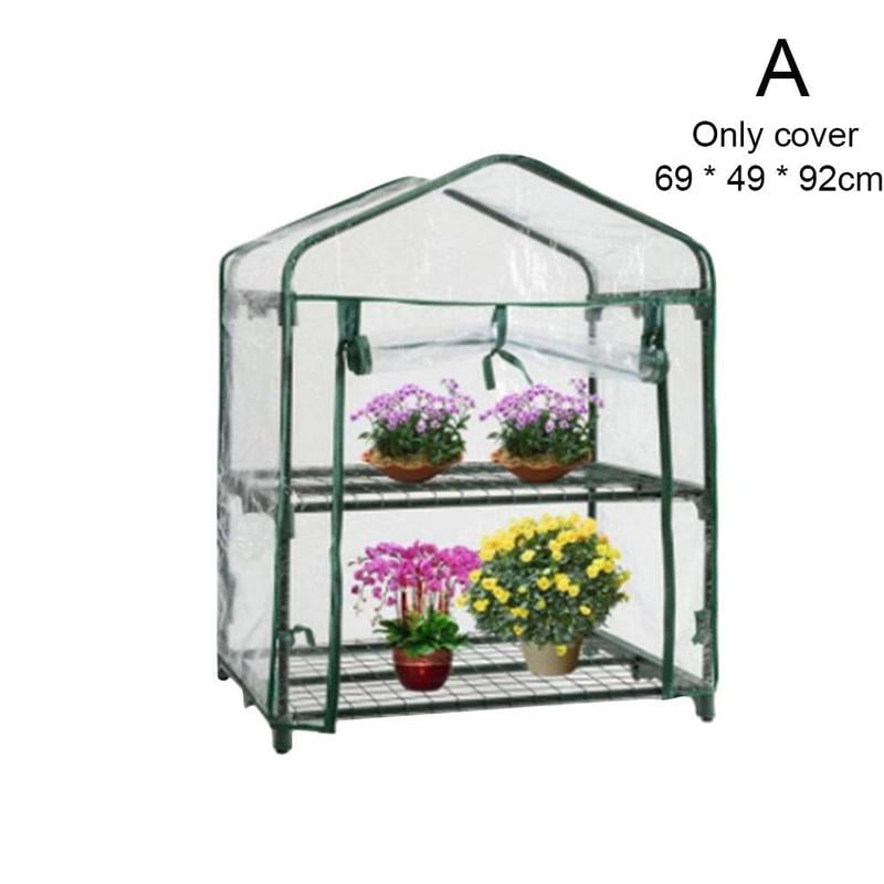 QAQE　Zipper　Garden,Patio(Only　Plant　for　Cover　PVC　Greenhouse　Cover)　Greenhouse　Tents,Mini　Gardening　Roll-Up　for　Small　Greenhouse　C4S3　with　Plant,Portable　Tent,Durable　Door