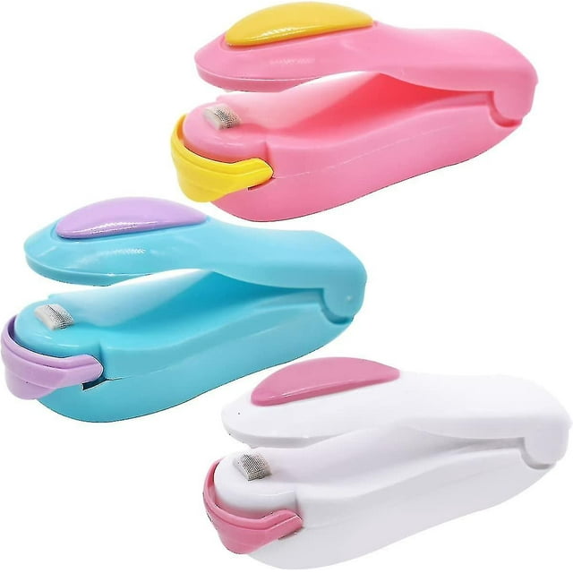 3 Pcs Plastic Bag Sealer, Portable Bag Sealer Plastic Heat Sealer Food Vacuum Sealer Machine Portable