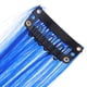 thumbnail image 2 of 10 extensiones de cabello sintético con clip y reflejos de colores (azul), 2 of 7
