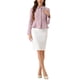 thumbnail image 2 of BLAZERS DE OFICINA ELEGANTES PARA MUJER CON CUELLO PETER PAN, MANGAS LARGAS Y HEM RUFFLE, S ROSA, 2 of 6