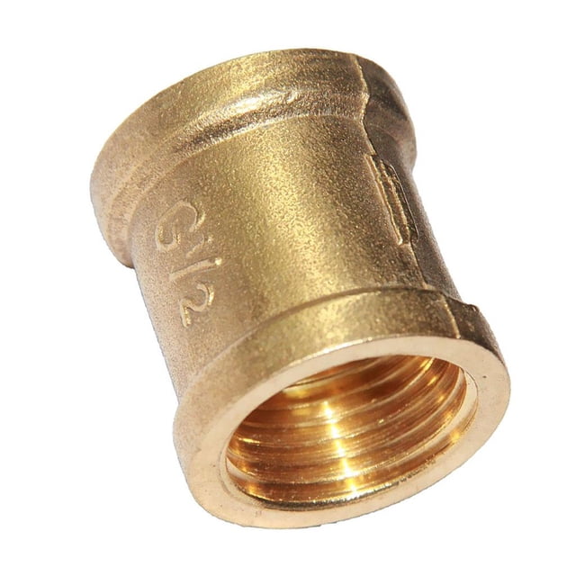 Conector de acoplamiento de doble entrada ón de 1/2 pulgada Sunnimix Conector de conexión de tubería de latón
