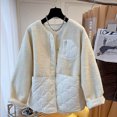 thumbnail image 2 of Chaquetas de vellón para mujer, de invierno, con retazos gruesos de pelo de cordero, cárdigans de gran tamaño, abrigos casuales vintage de manga larga, blusas para mujer, 2 of 4