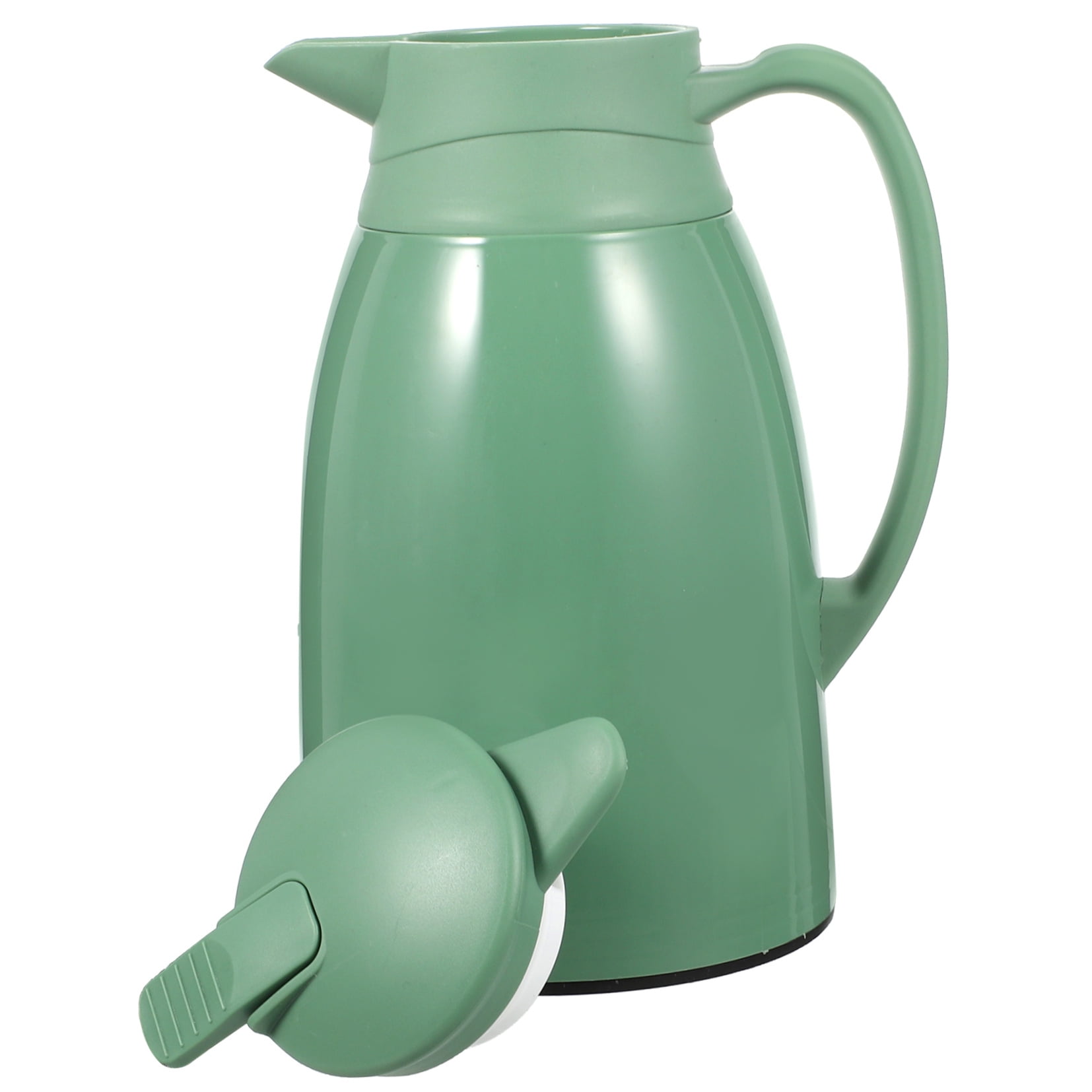 Soimiss Insulated Water Bottle Green Glass Inner PP Outer for Home Use
