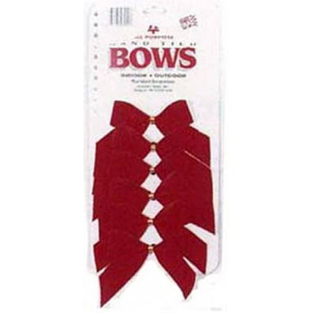 - HOLIDAY TRIM Red Velvet Bows, 2-Loop, 3-1/2-In., 6-Pk. 7920