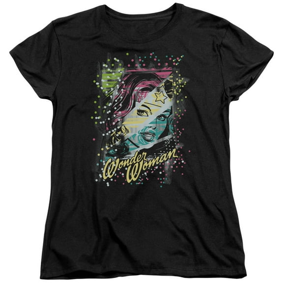 Womens: Wonder Woman - Color Block Apparel Womens T-Shirts - Black