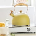 thumbnail image 3 of Tetera 2.5L Cipaher Tea Kettle for Stove Top and Induction Stove Amarillo Tetera de Acero Inoxidable para Estufa, 3 of 5