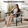 thumbnail image 5 of Aukfa Upholstered Accent Chair with Storage Seat & Lumbar Cushion, Modern Armchair for Living Room,Gray, 5 of 9