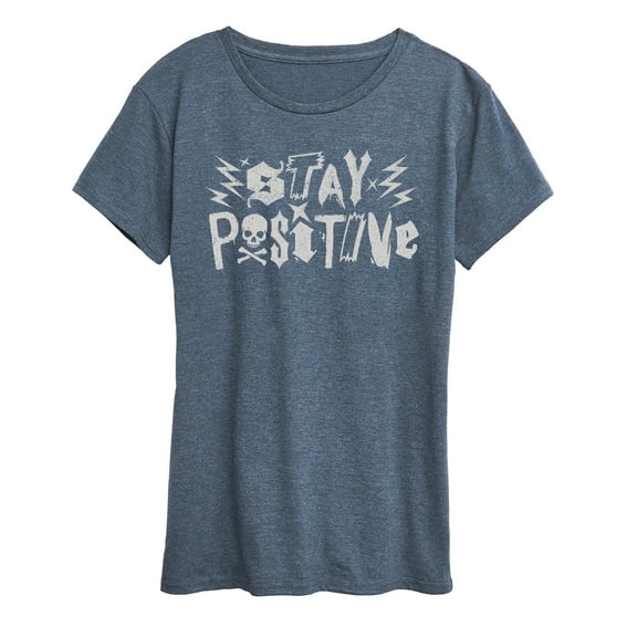 Instant Message - Stay Positive Punk - Women's Short Sleeve Graphic T-Shirt